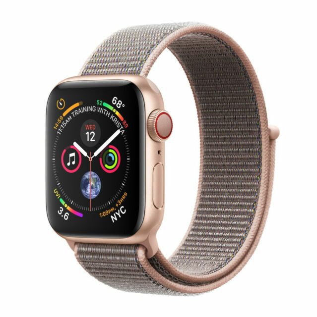 Apple Watch Series 4 40 mm Gold Aluminum Case with Pink Sand Sport Loop (GPS…