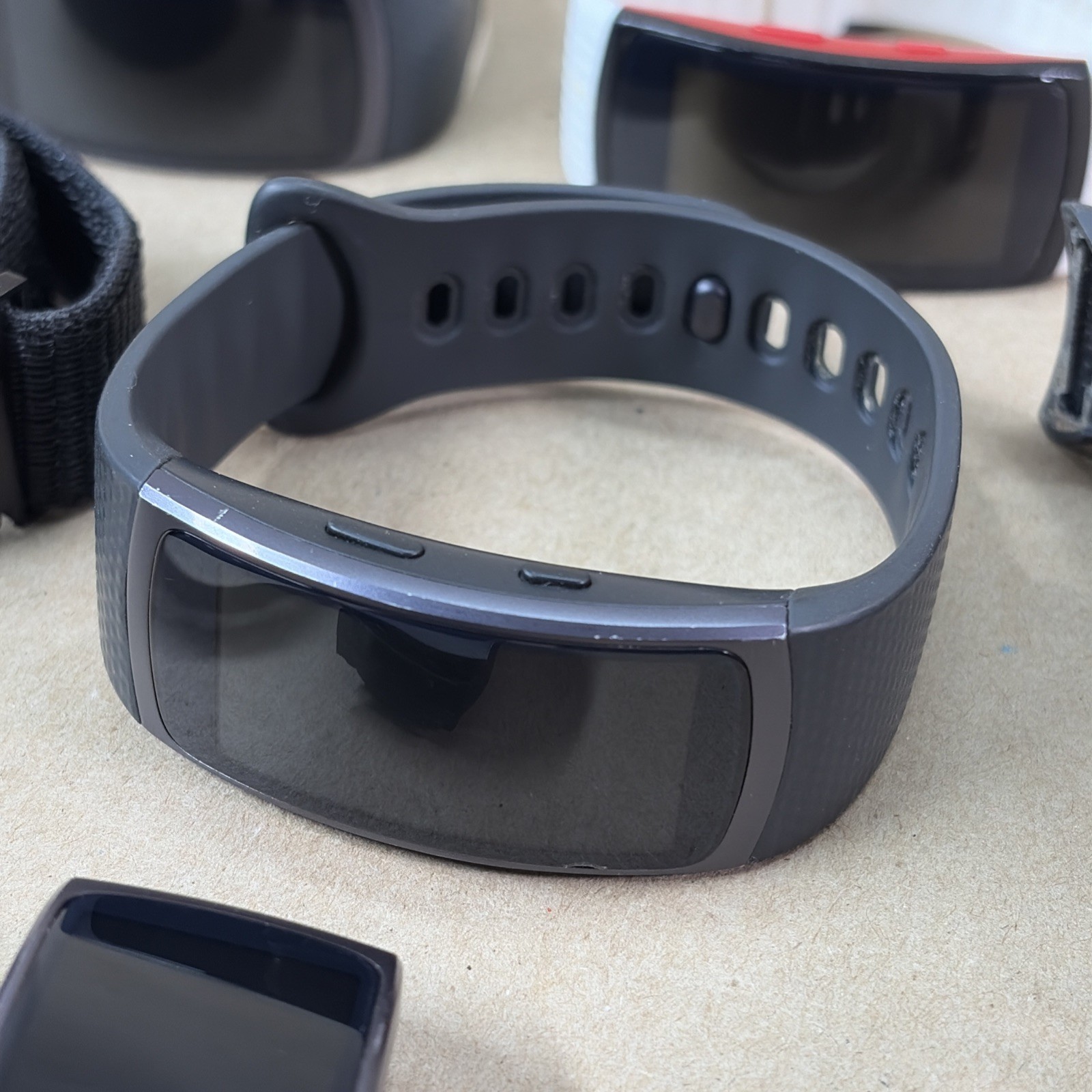 FOR PARTS Lot of 6 Samsung Gear Fit2 SM-R360 Smart Fitness Tracker Watches READ