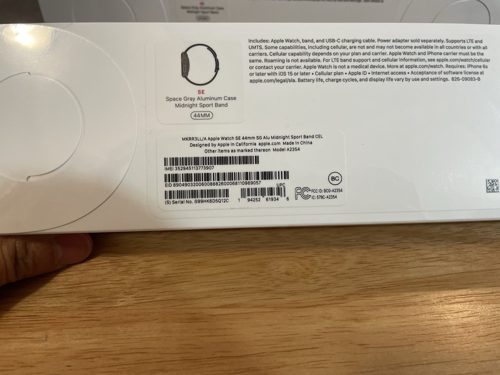Apple Watch SE 44mm GPS Cellular Space Grey Aluminum Smartwatch