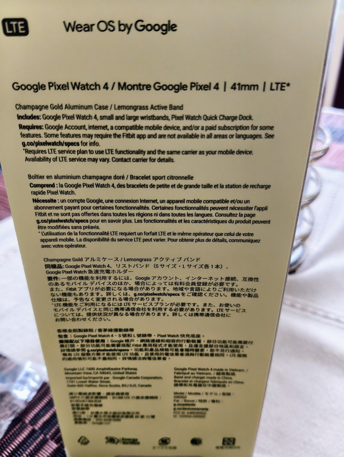 Google Pixel watch 4 41mm LTE