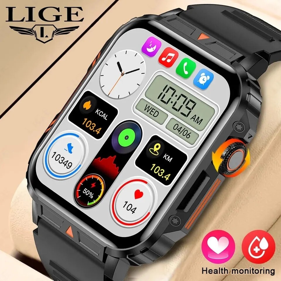 Reloj inteligente para iphone android mujer y hombre bluetooth m2 pro-black