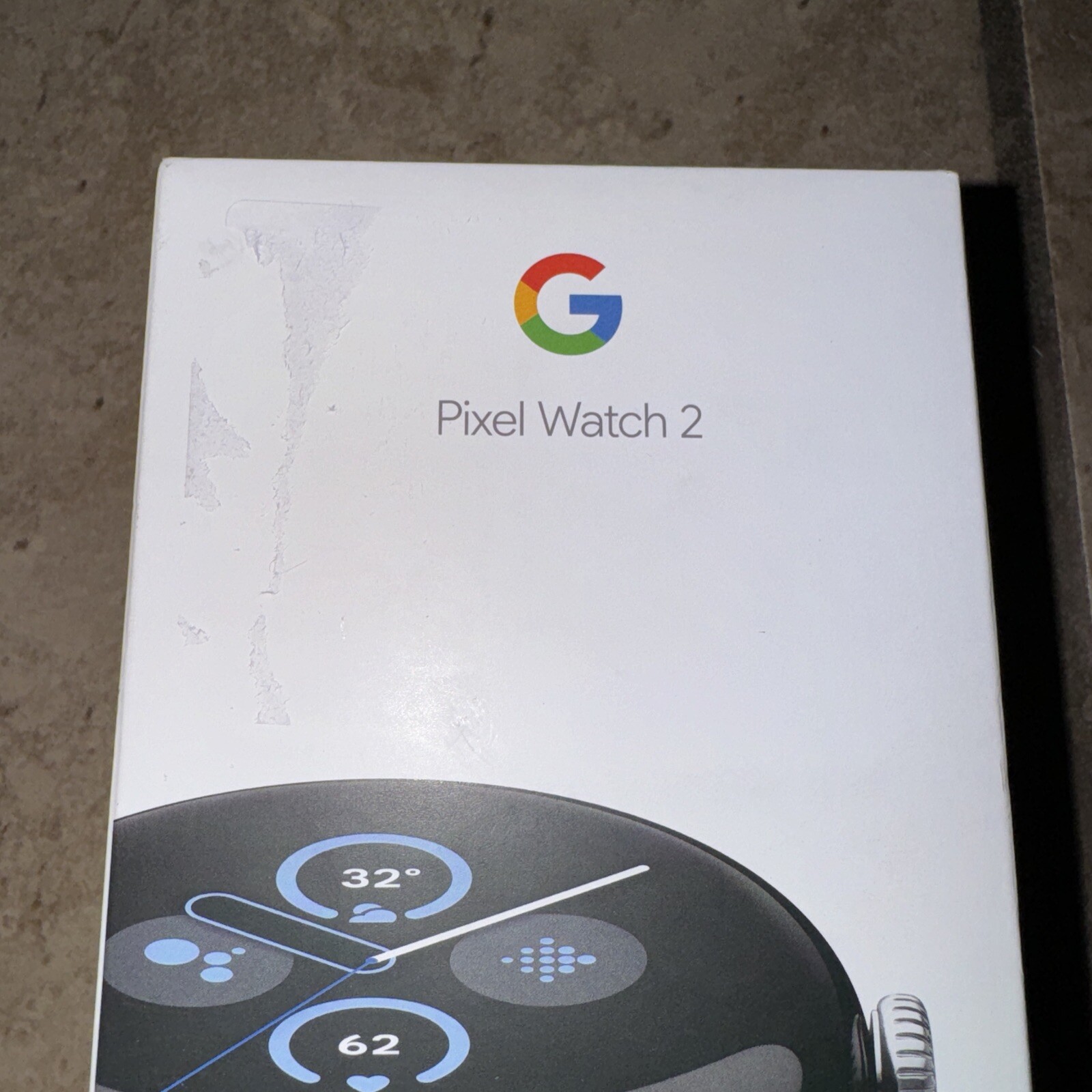 Google Pixel Watch 2 Wi-Fi 41mm Silver Aluminum Case Blue Band Brand New