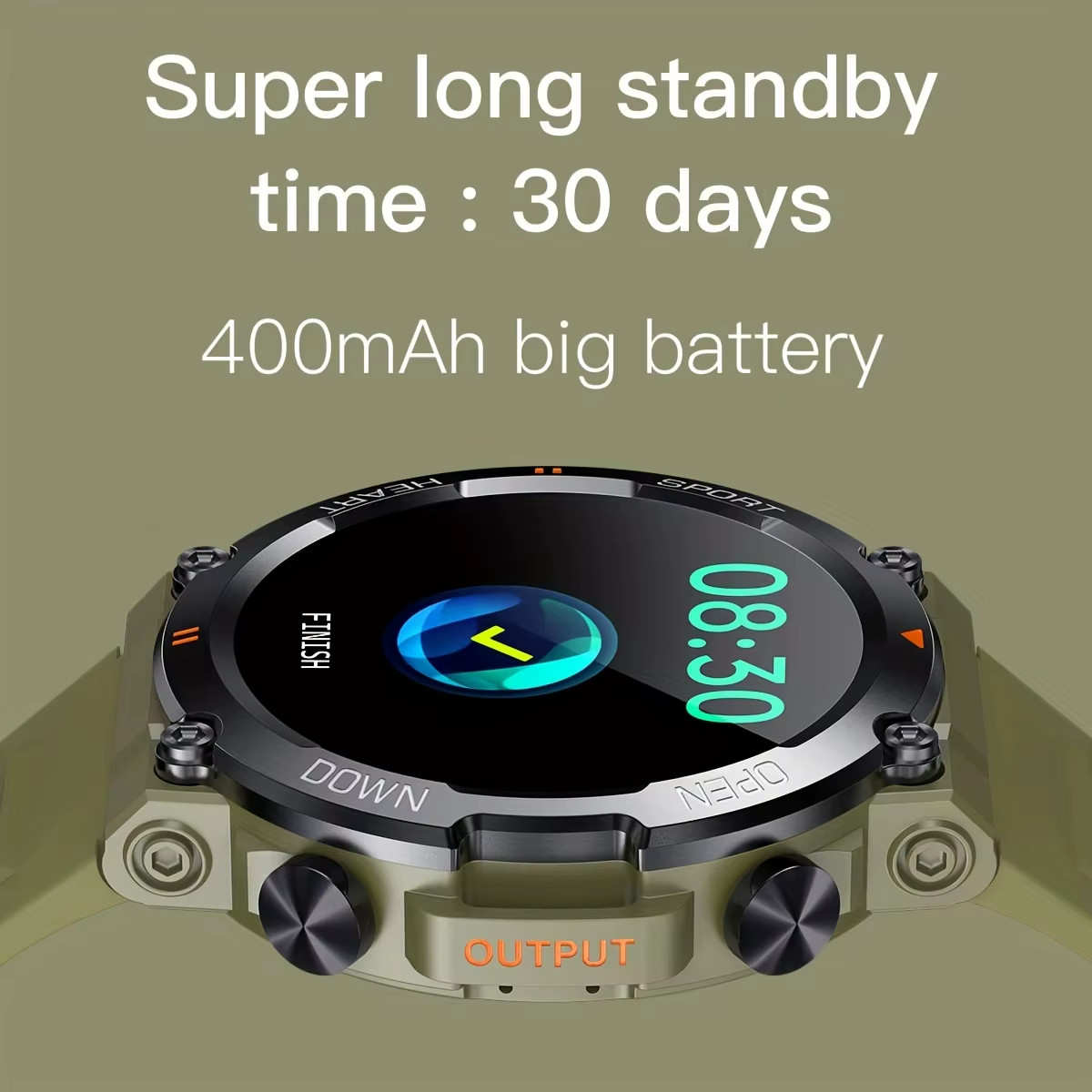 Smart Watch for Men Heart Rate Blood Bluetooth Sport Long Standby HD Screen