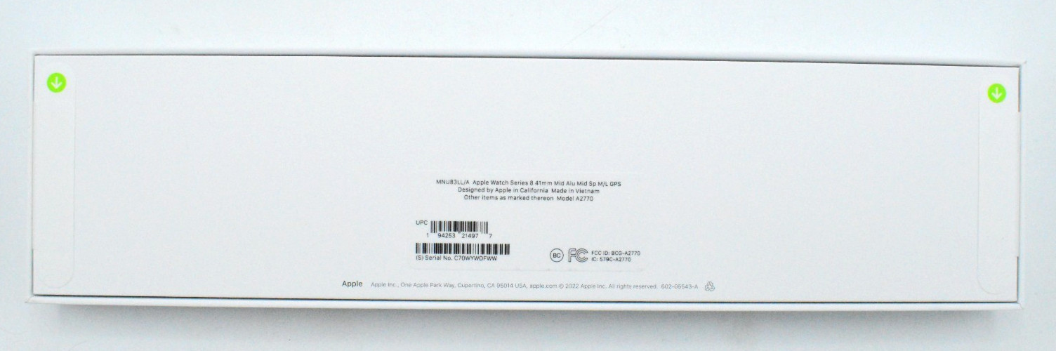 Apple Watch Series 8 MNU83LL/A 41 mm A2770 Midnight Aluminum & Sport Band M/L