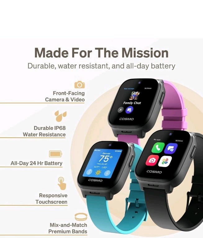 JrTrack 5 SE Kids Smart Watch by Cosmo