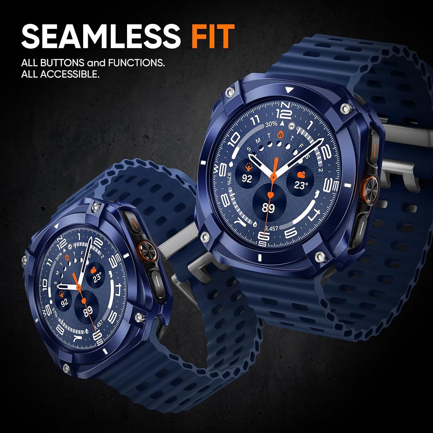 Sturdy Metal Protective Case for Samsung Galaxy Watch Ultra 47mm 2024 and 2025