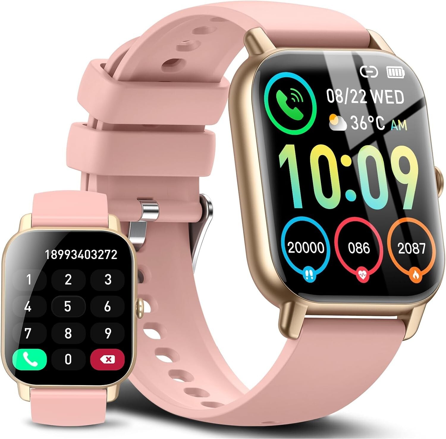 Ddidbi P66 Smart Watch (Answer/Make Call), 1.85″Touch Screen Fitness Watch