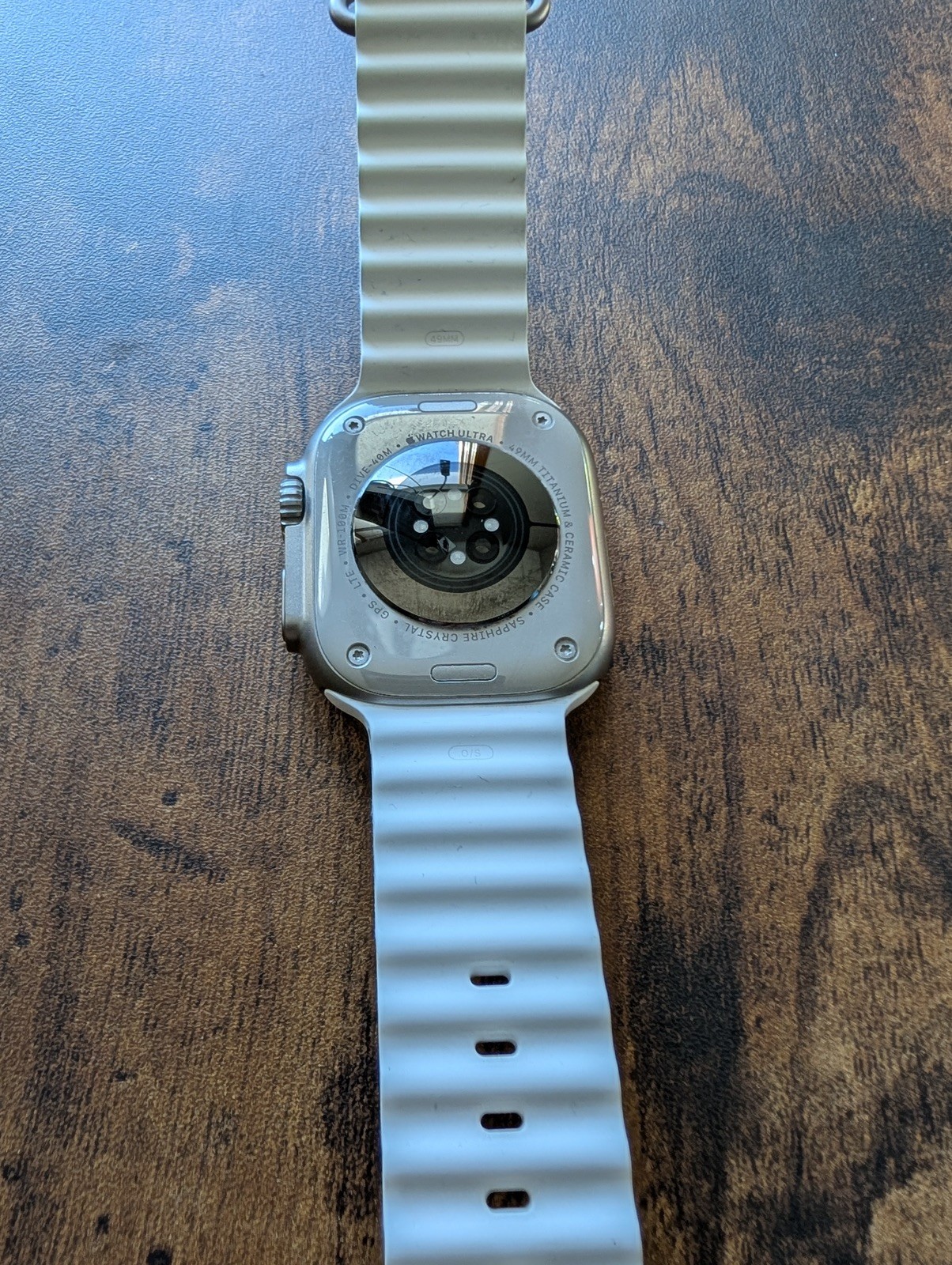 Apple Watch Ultra 49mm Titanium Trail Alpine Loop and White Ocean Bands