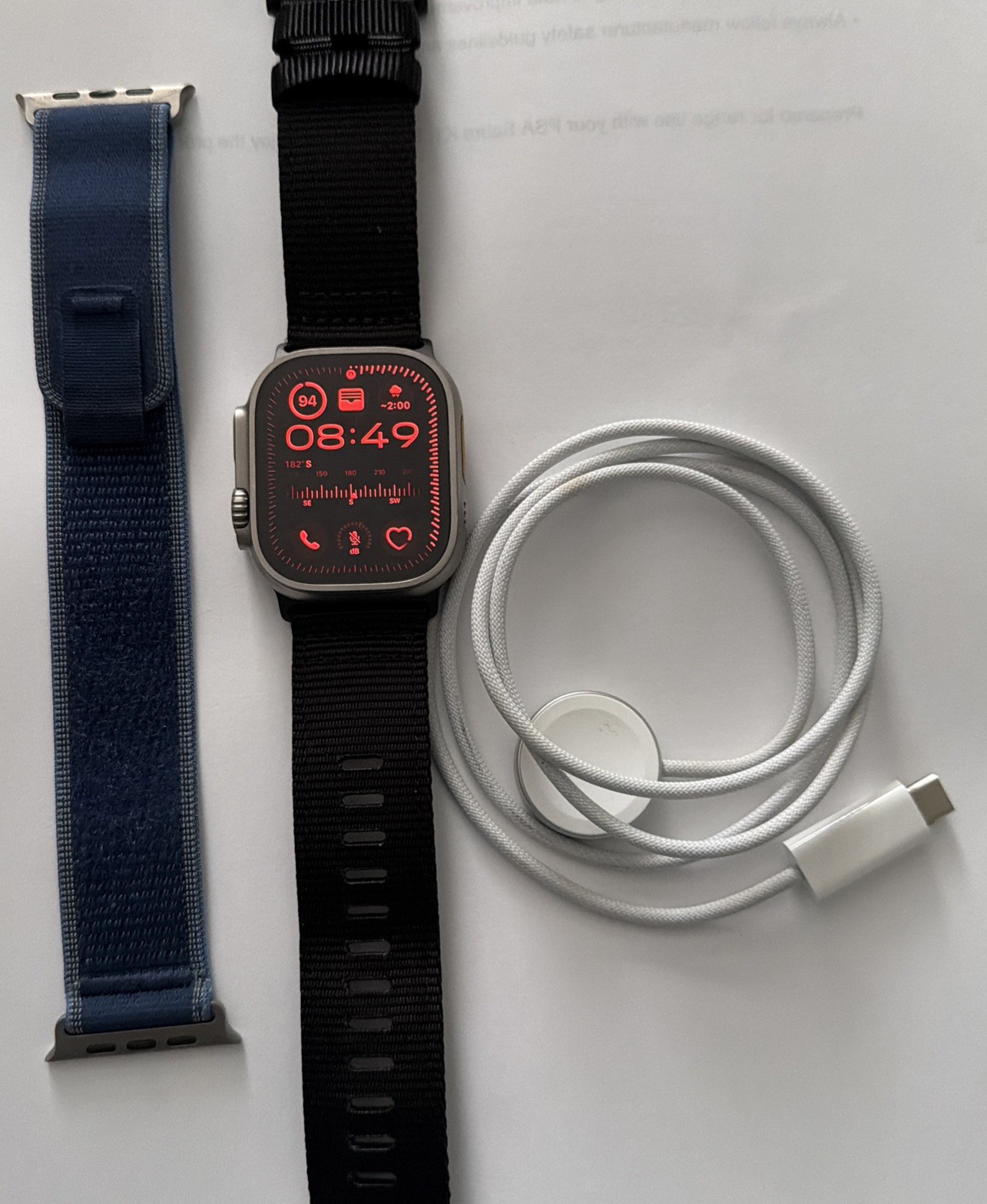 Apple Watch Ultra 49mm Titanium GPS + Cellular 95% Battery Excellent Condition