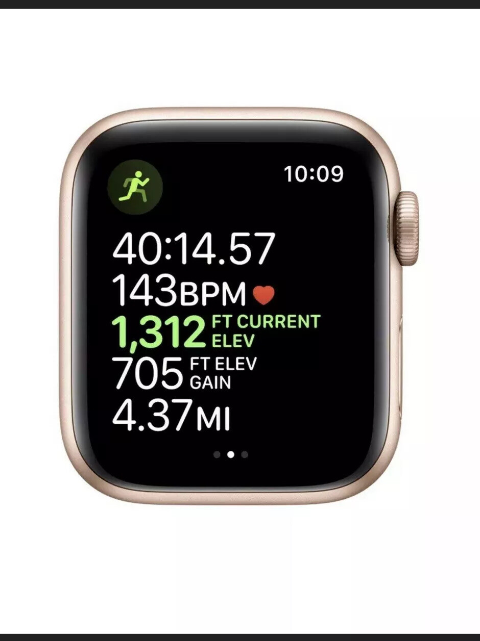 Apple Watch Series 5 GPS 40mm Gold Aluminum Case Pink Sand Sport Band -S/M & M/L
