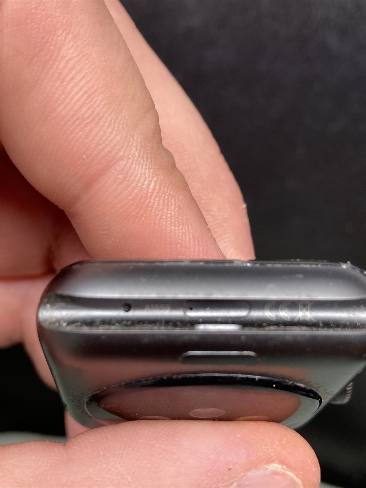 Black Apple Watch A1859 Series 3 42mm Broken Screen For Parts