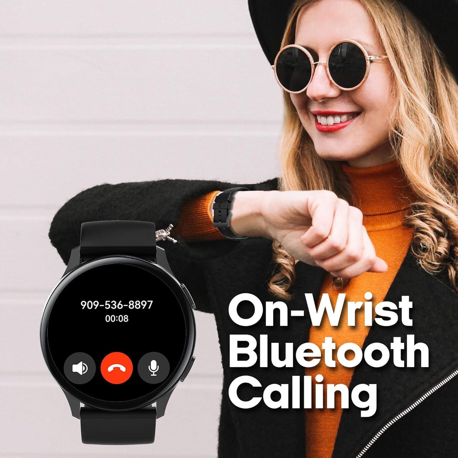 Callie Smartwatch with 1.43″ round AMOLED Display/Answer & Make Calls/Sleep Moni