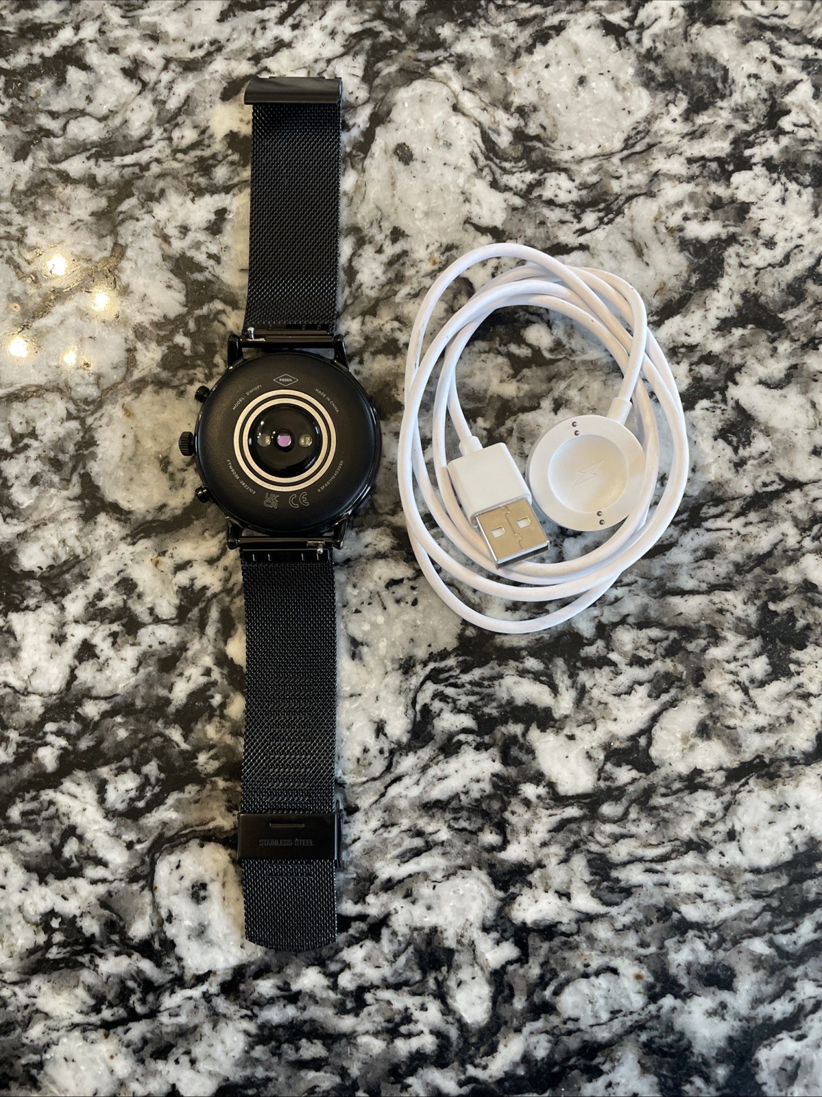 Fossil Stainless Steel Touchscreen Smartwatch, DW10F1 Steel Black Band Open Box