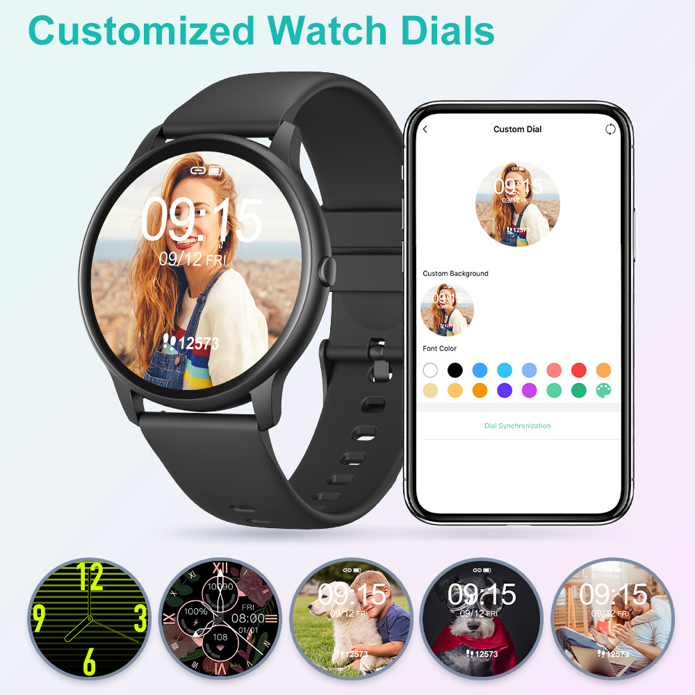 Heart Rate Smart Watch Men Women Steps Activity Fitness Tracker for iOS Android