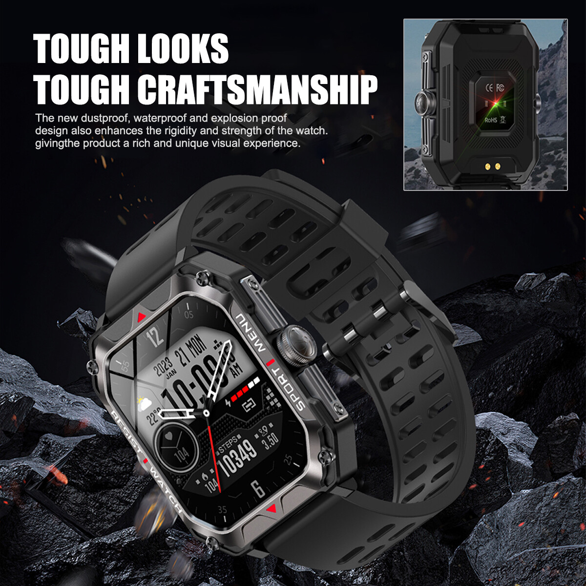 HD Screen Smart Watch Men Waterproof Smartwatch Bluetooth for iPhone Samsung US