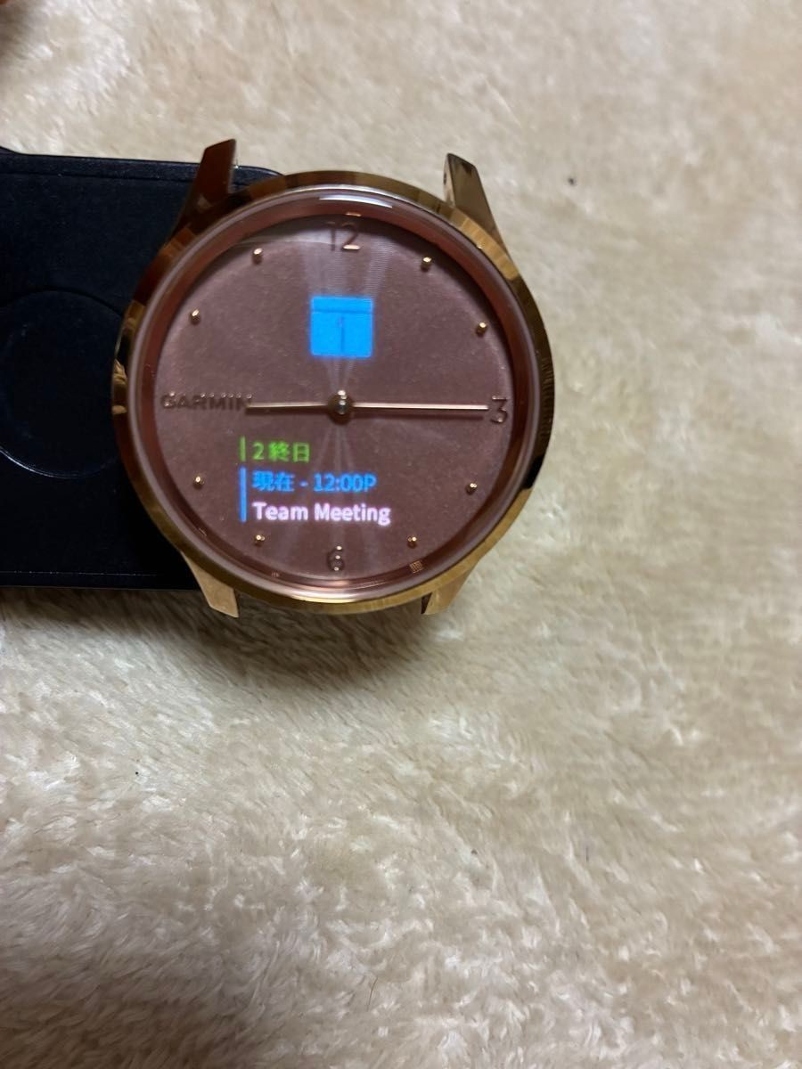 Garmin 010-02241-71 vivomove Luxe Light 18K Rose Gold PVD Smartwatch Tasted Used