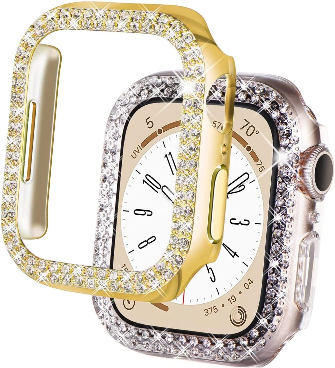 2-Pack Case For Apple Watch Ultra 3 / Ultra 2 (49mm) Bling Rhinestone Cover
