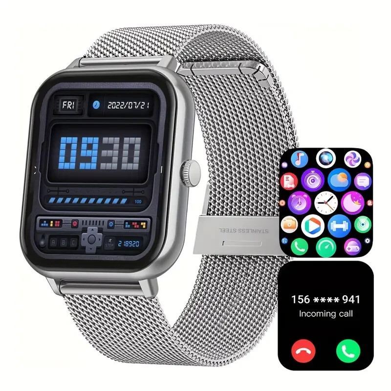 Smart Watch 1.83” Full Touch Screen: Ai Control, For Android & IOS Phones