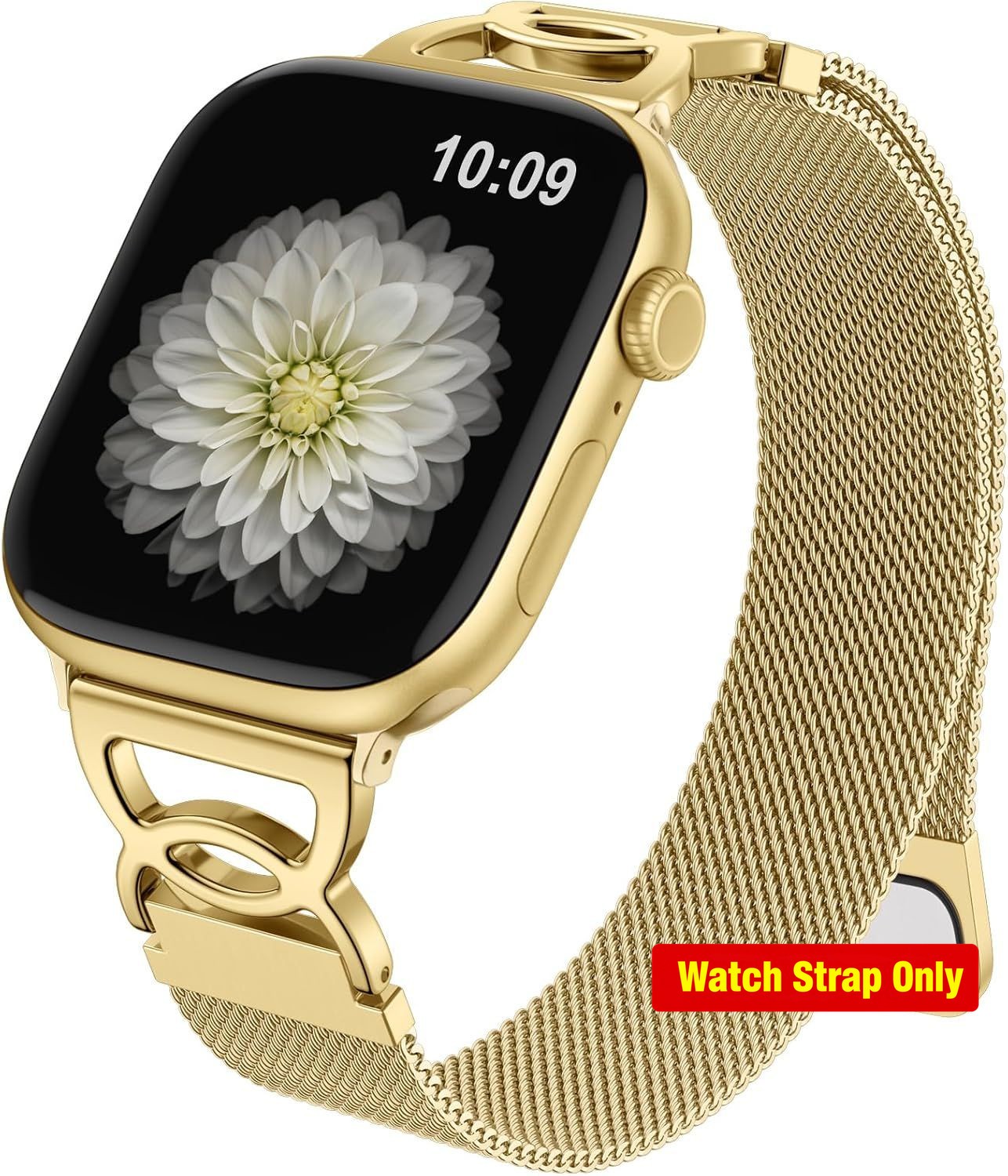 Gold Stainless Steel Magnetic Milanese Loop Strap for Apple Watch 38mm 40mm 44mm