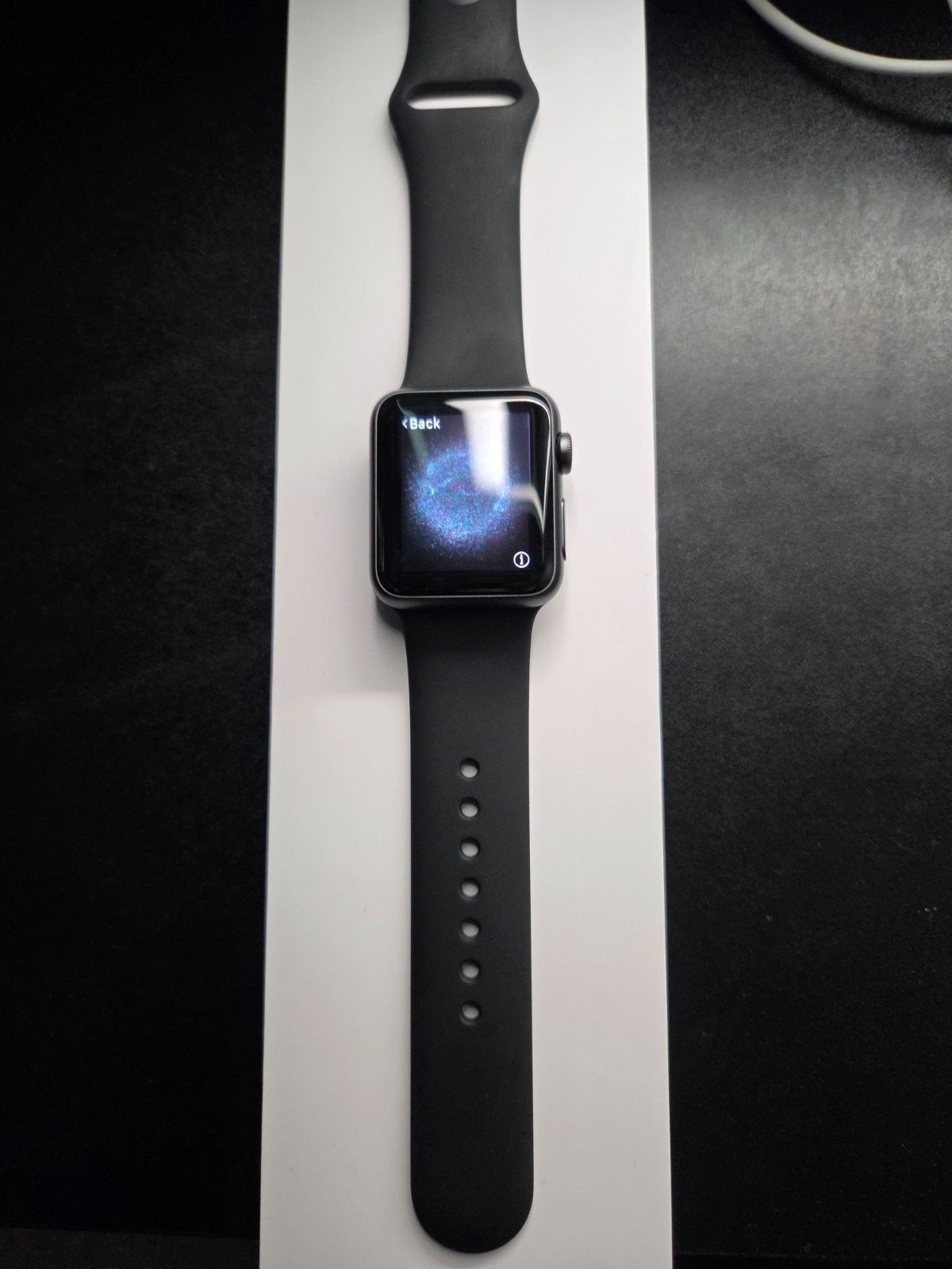 Apple Watch Series 1 38mm Space Gray Aluminum Case Black Sport Band (MP022LL/A)