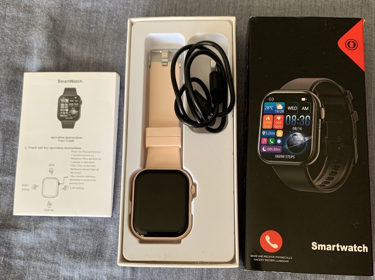 Wearables Smart Watch Breathing Exercise, Sleep, Music, Notifications Pink Color