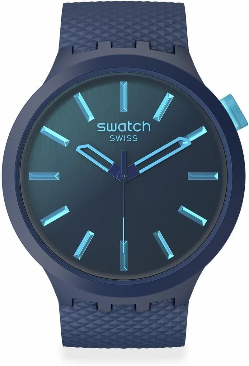 Swatch INDIGO GLOW BIG BOLD SB05N113 Wristwatch New In Box