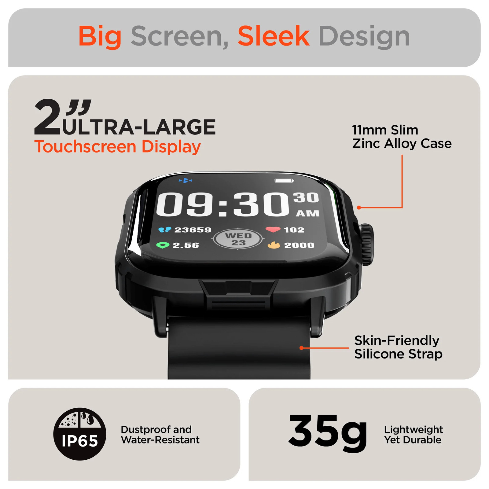 Hypergear FIT X2 Smartwatch Fitness Tracker Heart Rate Monitor Sports Watch