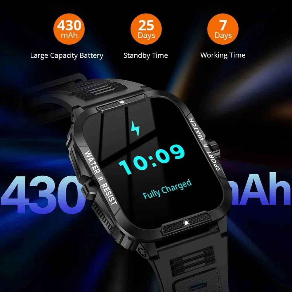 SMARTWATCH 1.96″ 430mAh WATERPROOF BLUETOOTH Fitness Sport FOR SAMSUNG/iPHONE