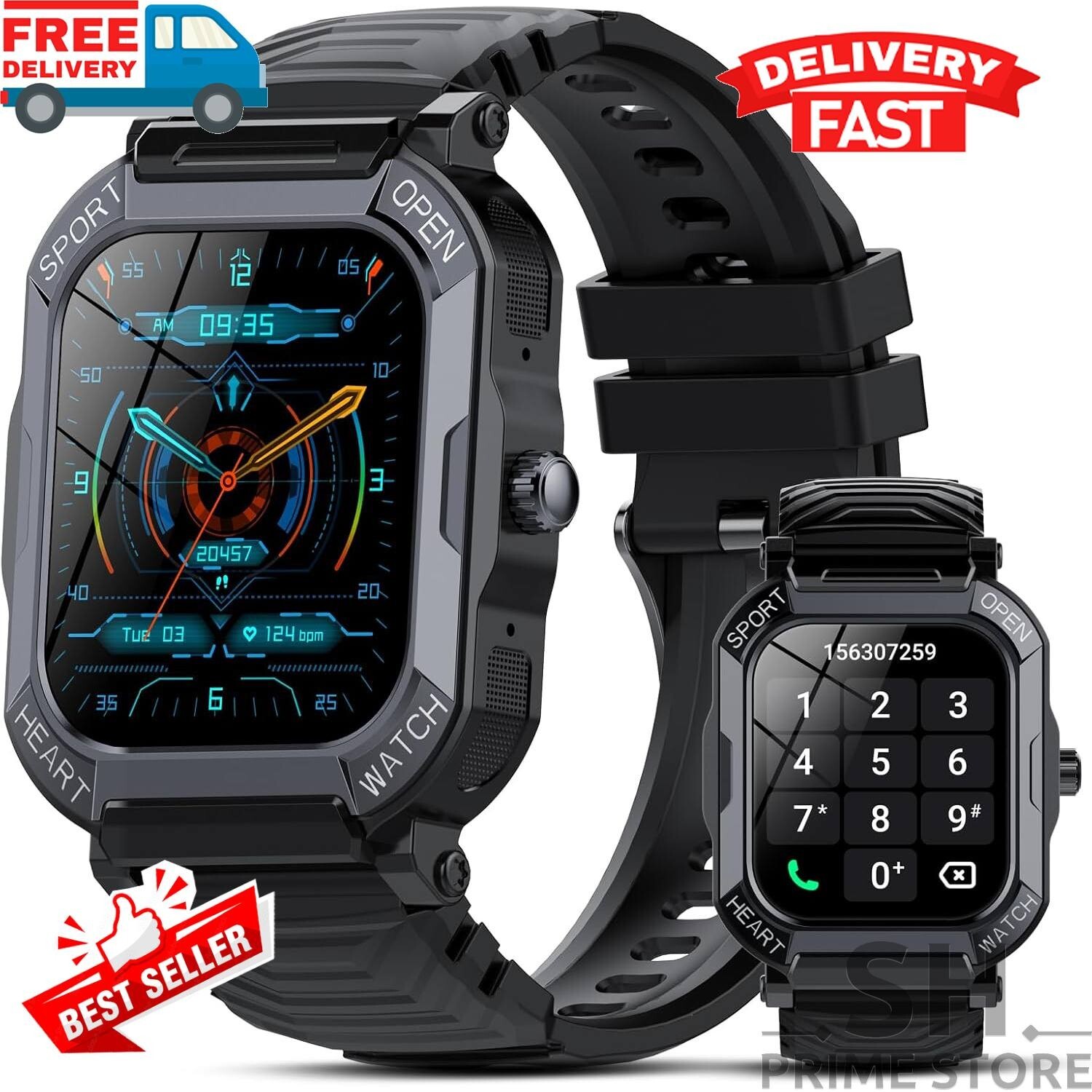 Smart Watch For Men/Women, Waterproof Smartwatch Bluetooth iPhone Samsung 2025