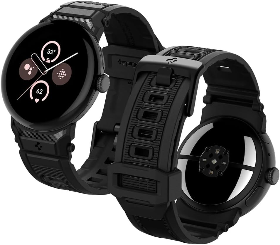 Durable TPU Strap Compatible with Google Pixel Watch 4 45mm – Matte Black