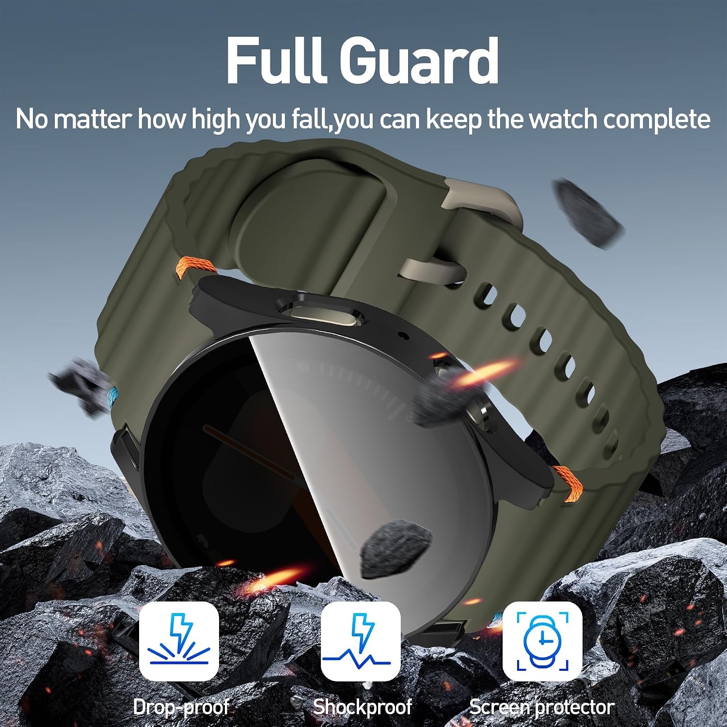 4-Pack Tempered Glass Screen Protector for Samsung Galaxy Watch 7 40mm Anti Peep