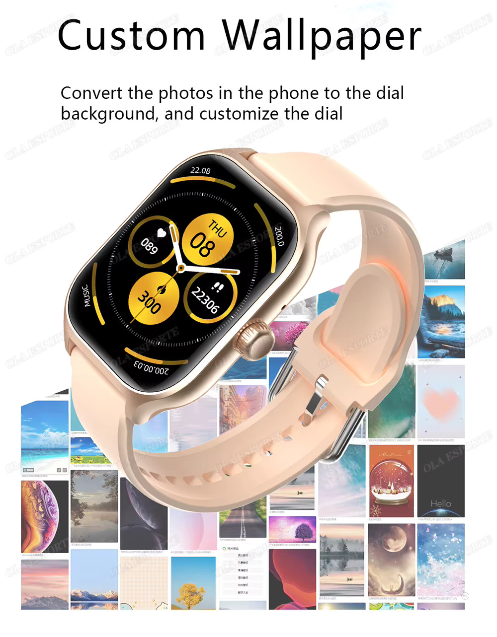 Smart Watch For Android IOS Watches 1.83inch HD Display Bluetooth Call Message A