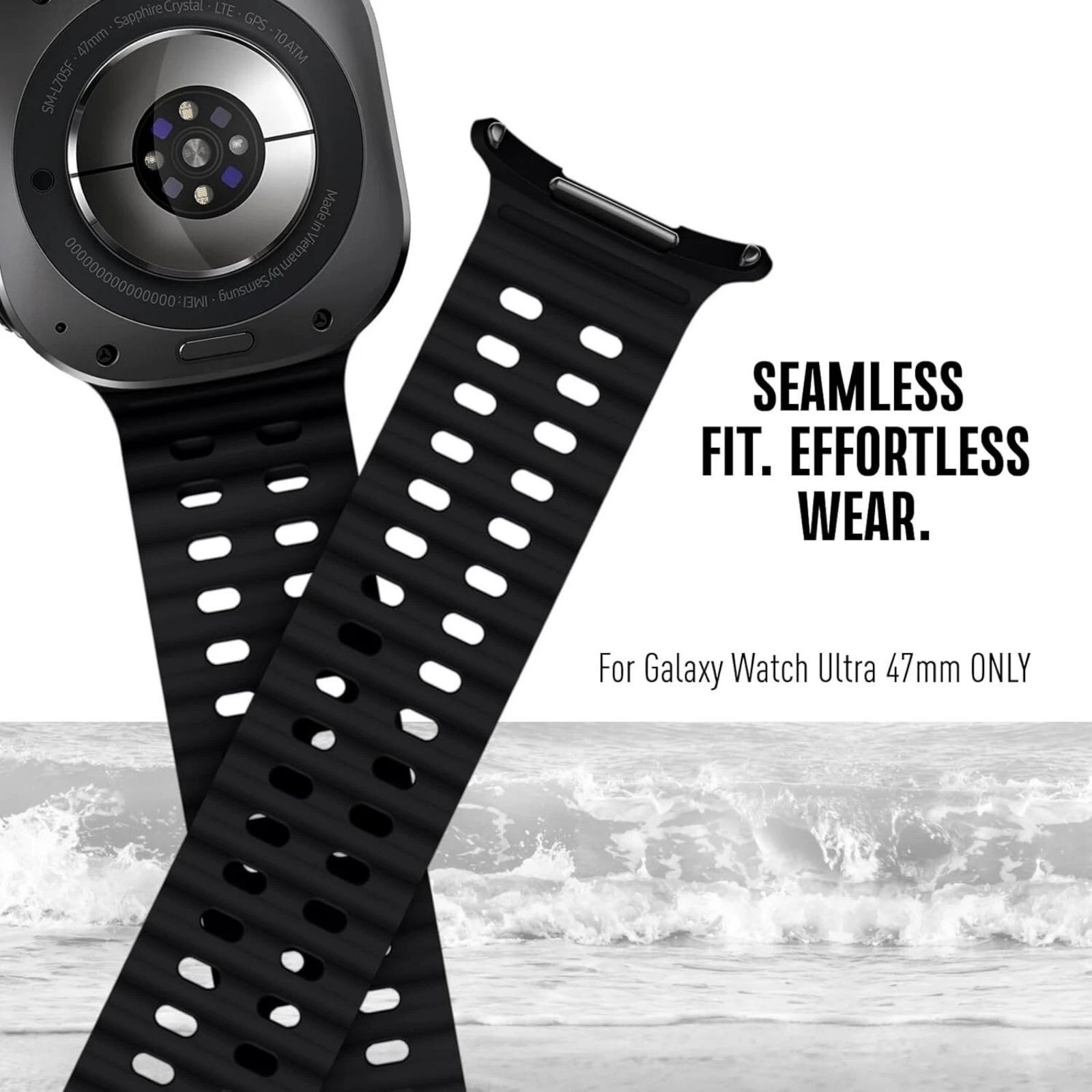[6-Pack] Breathable Ocean Silicone Bands For Samsung Galaxy Watch 7 Ultra 47mm