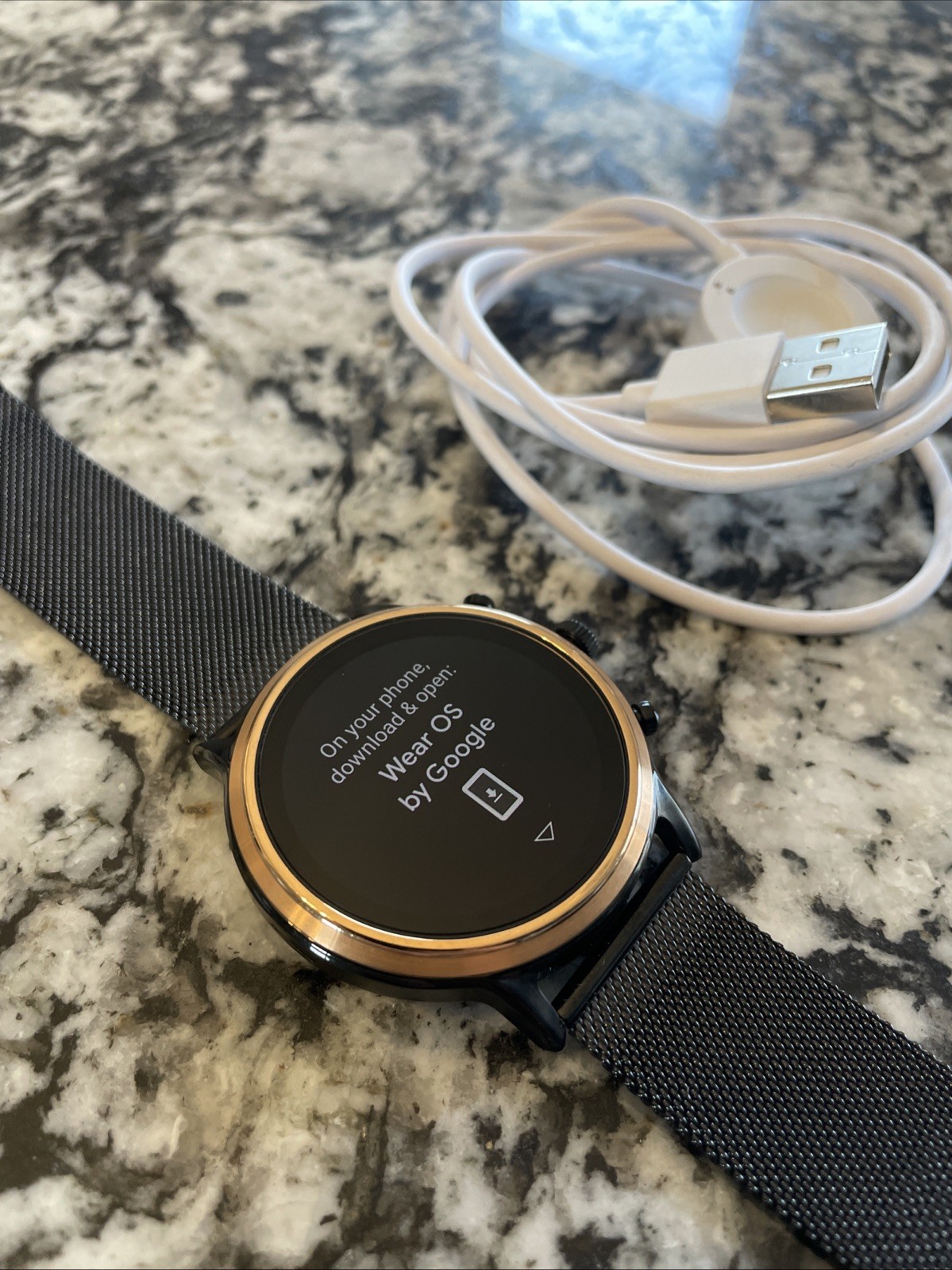 Fossil Stainless Steel Touchscreen Smartwatch, DW10F1 Steel Black Band Open Box