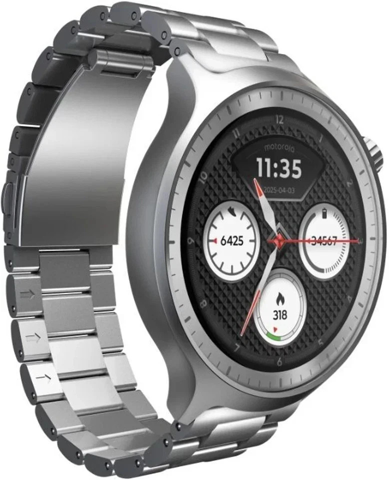 MOTOROLA moto watch Smartwatch (Matte Black / Matte Black band Strap, Free Size)