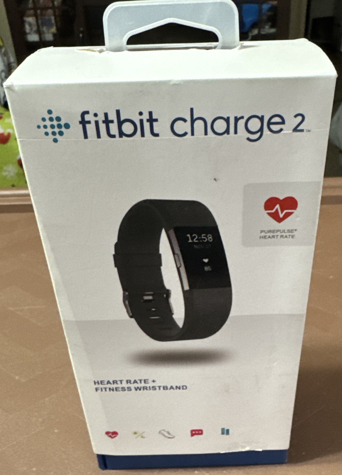NEW Fitbit Charge 2 Black Fitness Activity Tracker Smart( S + L Sizes Wristband)