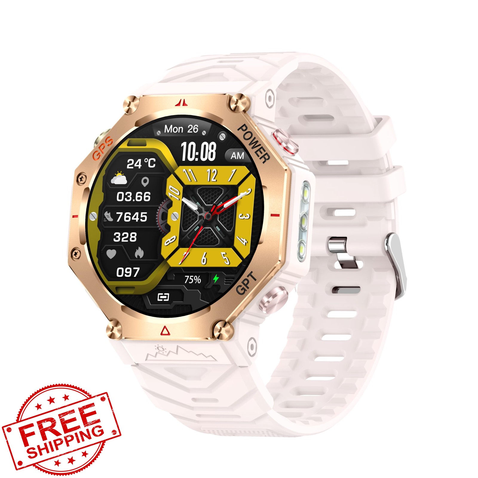 ZLKJ Smartwatch Rose Gold Pink, 1.39″, BT calling