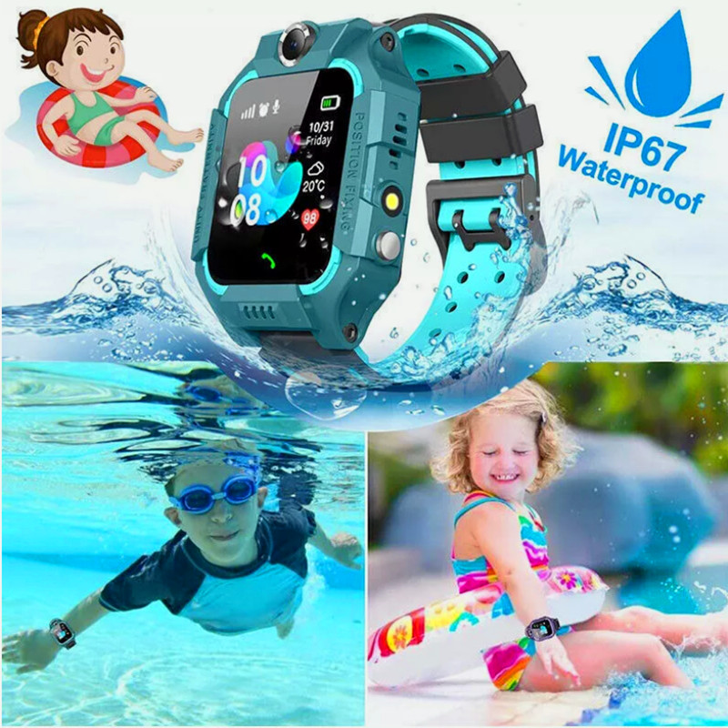 Kids Smart Watch Camera GPS Tracker SOS Call Phone Watches For Boys Girls Black