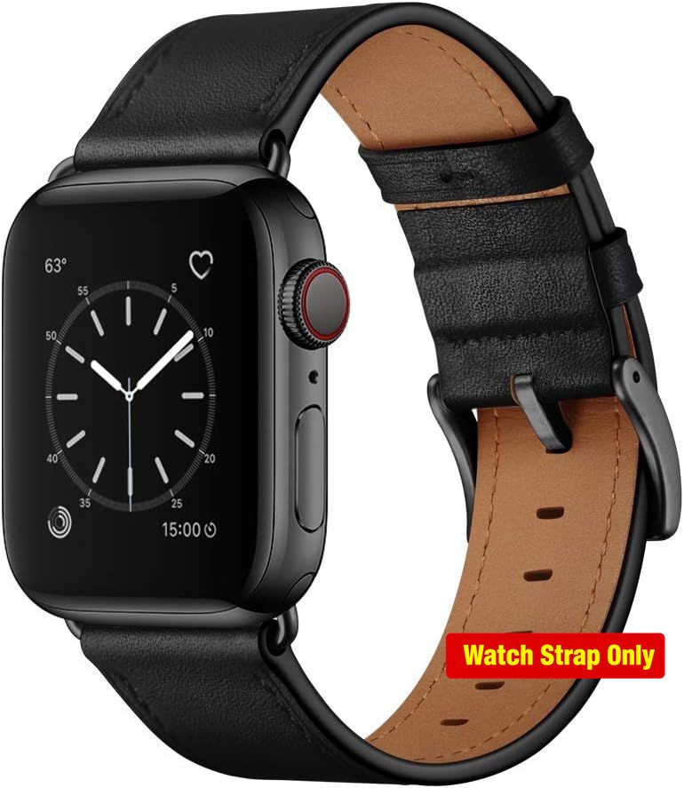 Genuine Leather Watch Band for Apple Watch 42mm Series 1/2/3/4/5/6/7/8/9/10/11