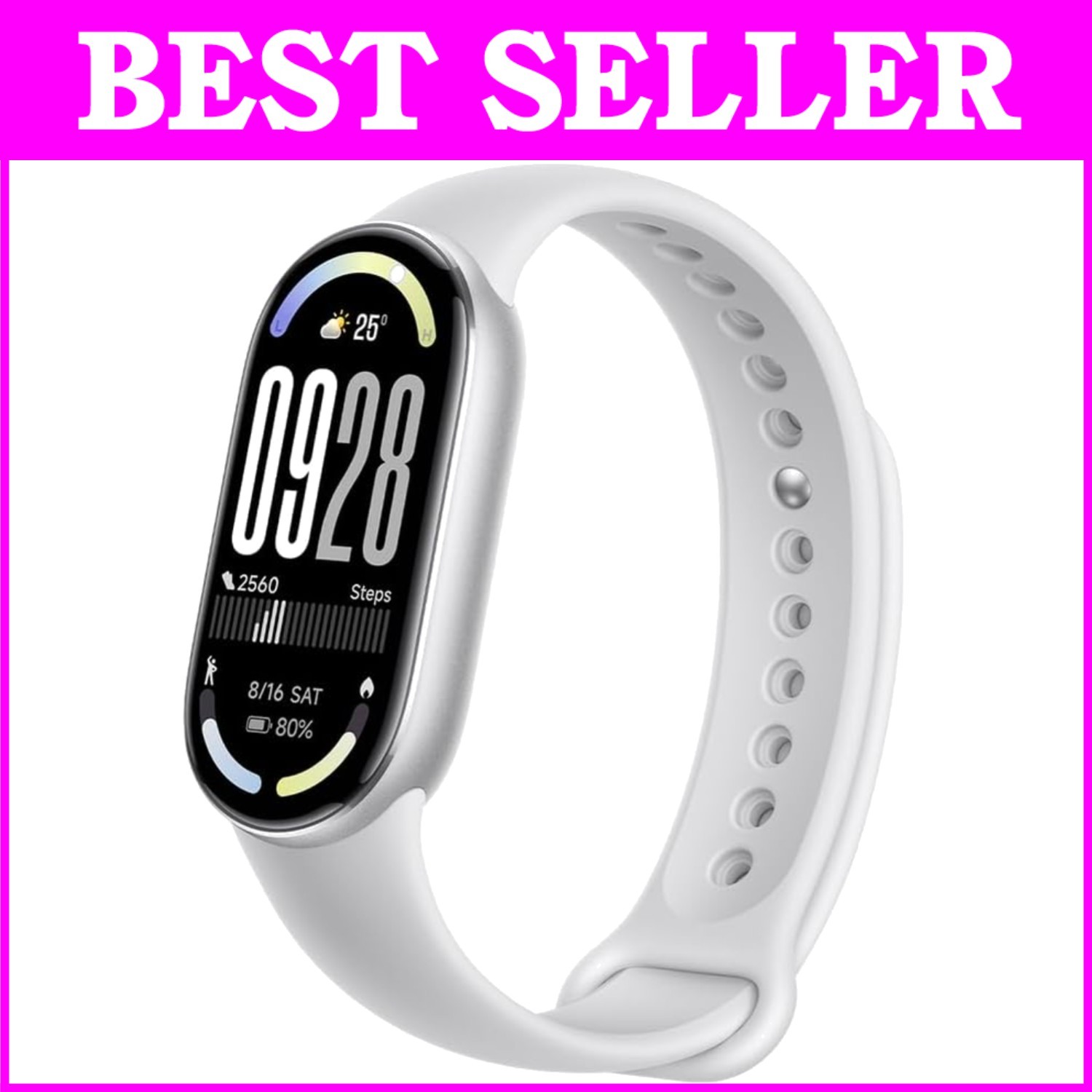 Mi Smart Band 10 Ceramic Edition – 1.72″ AMOLED & 21 Days Battery – Pearl White-