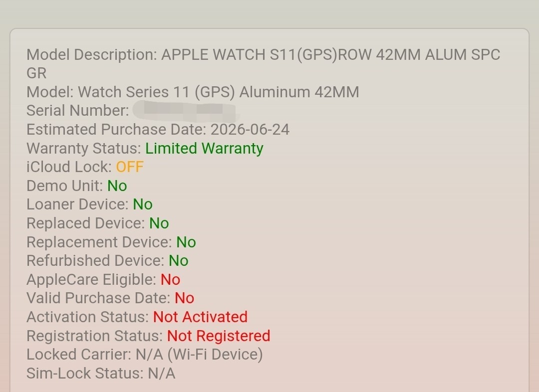 Apple Watch Series 11 42mm GPS Space Gray w/ S/M Black Sport Band MEQW4LW/A