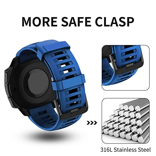 1 Pack Soft Silicone Strap Compatible with Garmin Instinct 2/ Solar Watch Bands