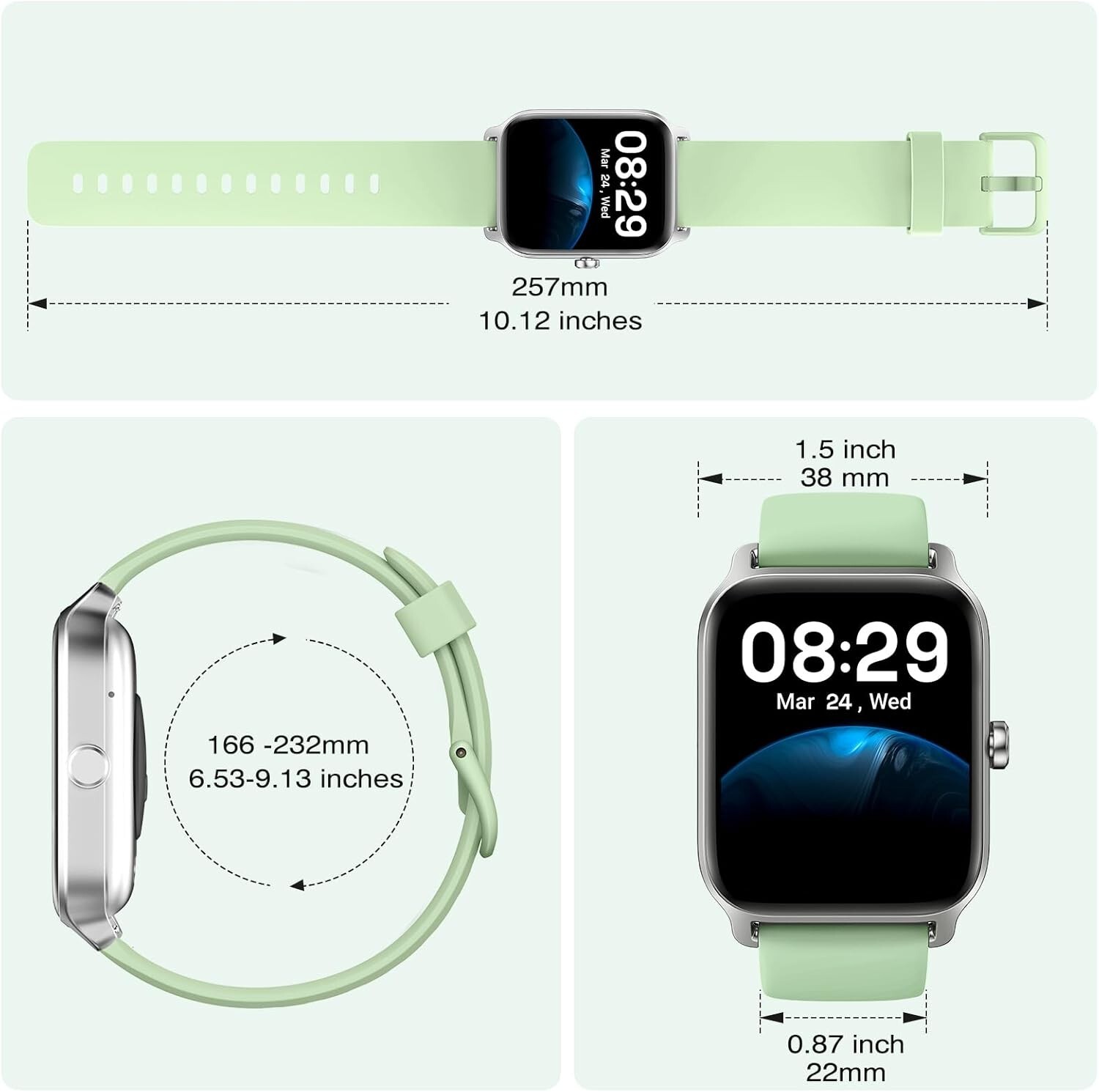 Fitpolo Smart Watches for Men/Women, 1.8” Alexa Built-in Fitness Tracker Wat