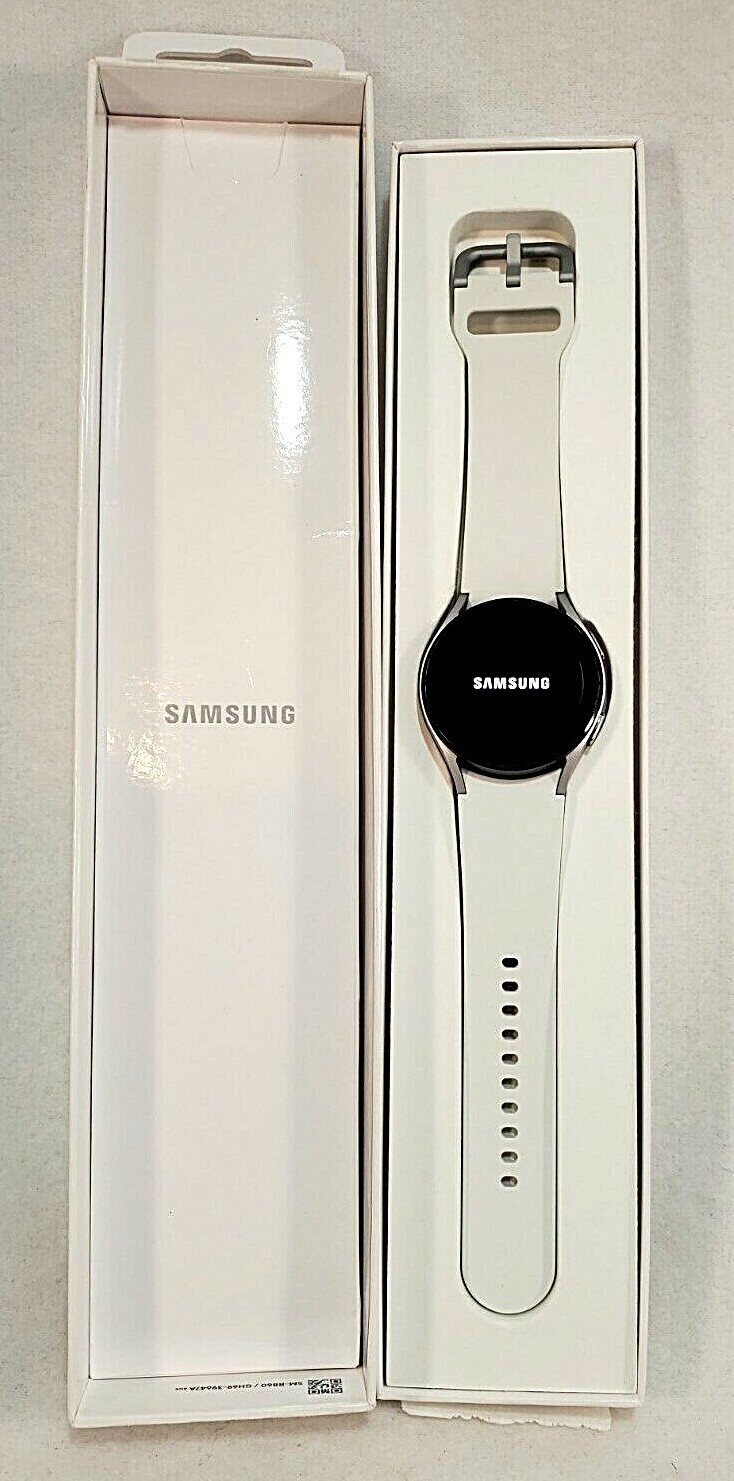 Samsung Galaxy Watch4 ~ 40mm ~ Silver ~ White Band ~ Accidental Damage Warranty!