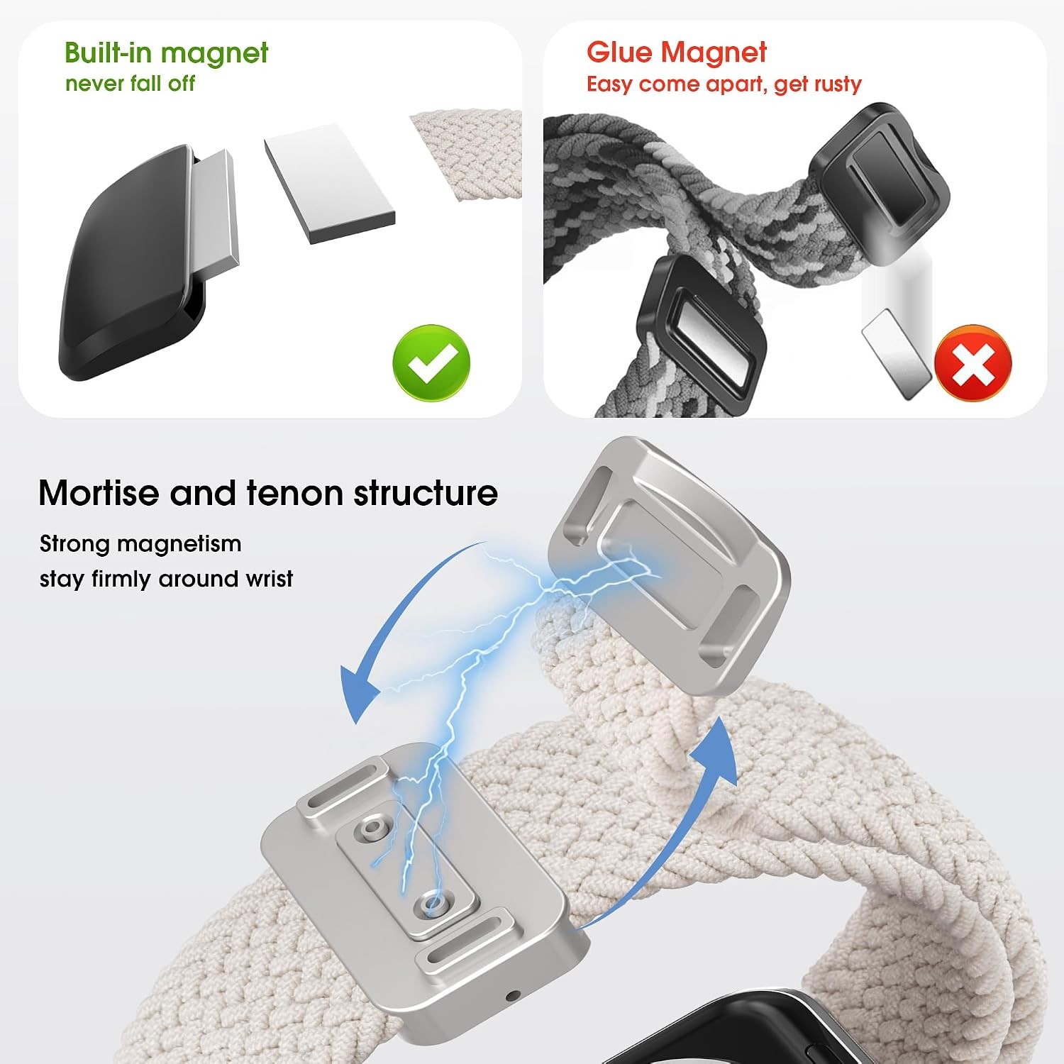 Adjustable Magnetic Stretchy Watch Band for Apple Watch 49mm 45mm 44mm 42mm