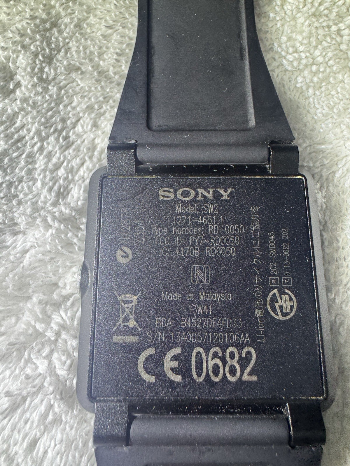 Sony Smart Watch SW2 For Android Bluetooth with Charging Cord