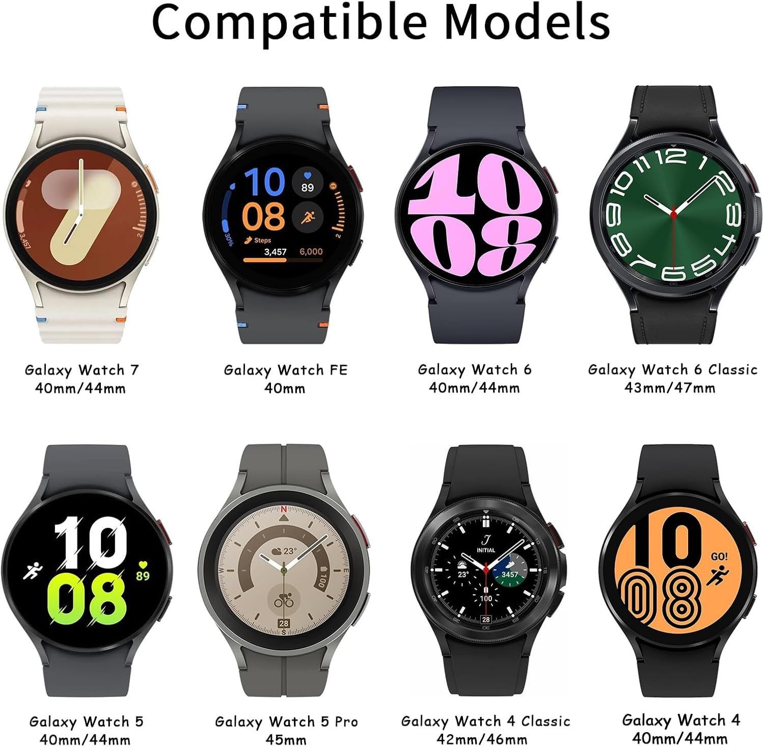 No Gap Silicone Strap Compatible with Samsung Galaxy Watch 7 40mm 44mm