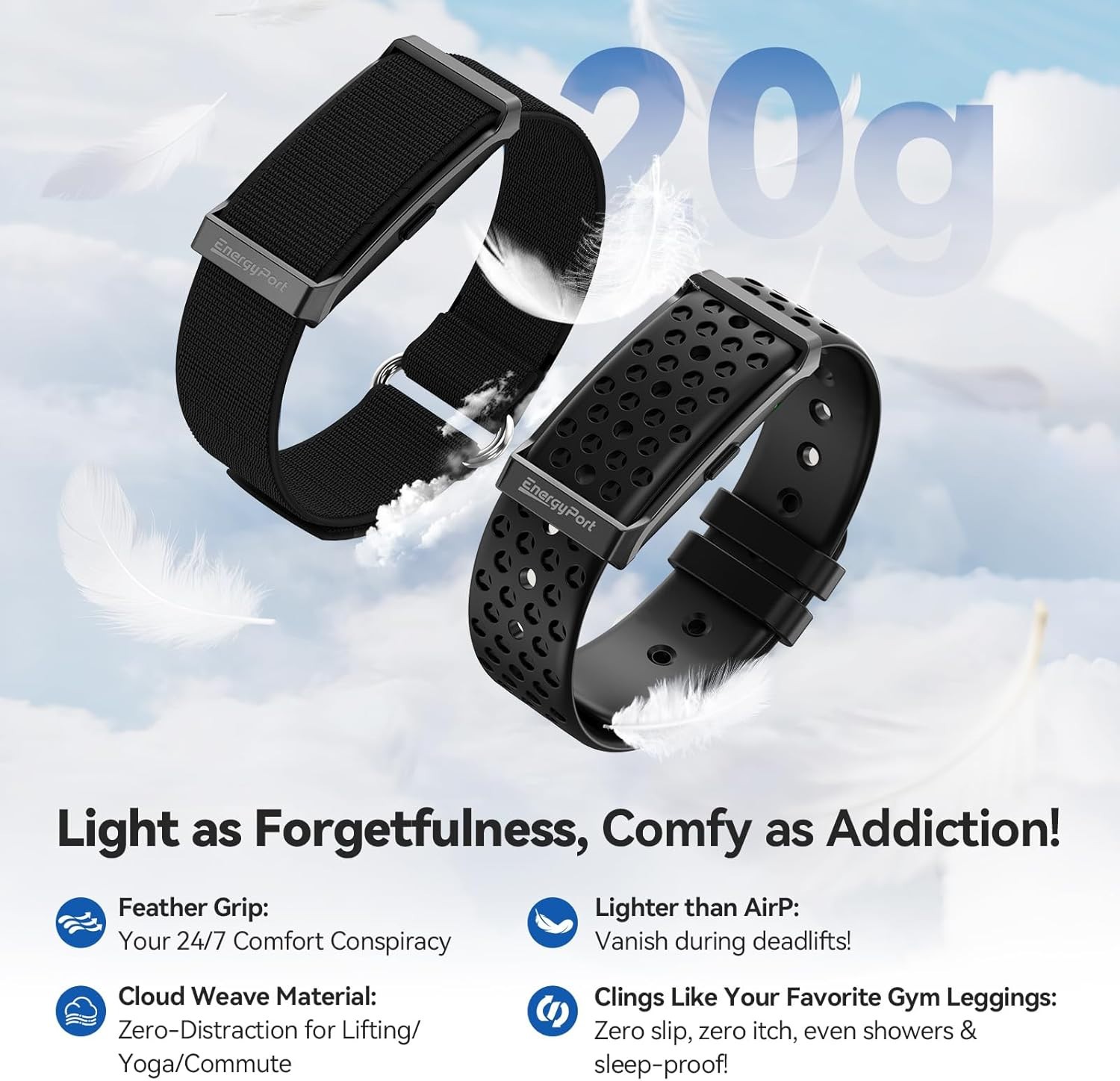 EnergyPort H29 Smart Bracelet – Screenless Fitness Tracker HR Sleep Monitor