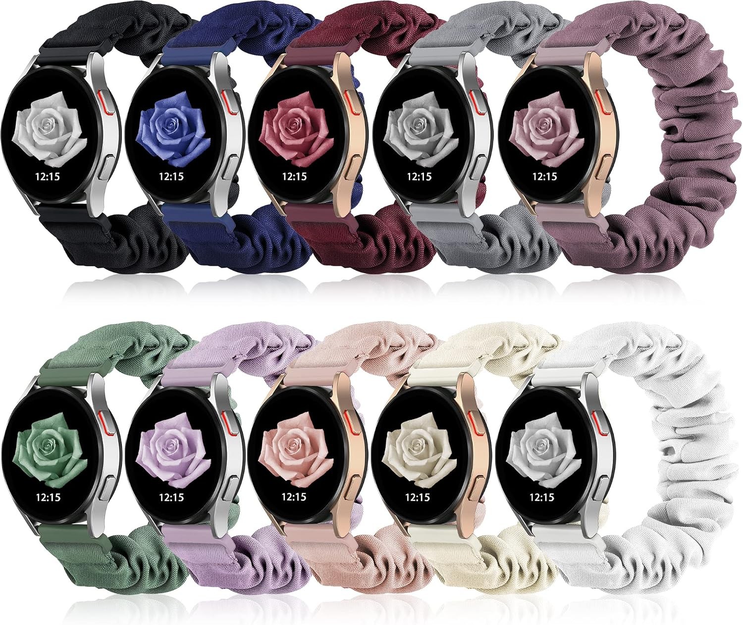 10-Pack Stretchy Fabric Case For Samsung Galaxy Watch 7/6/5/4/Active 2