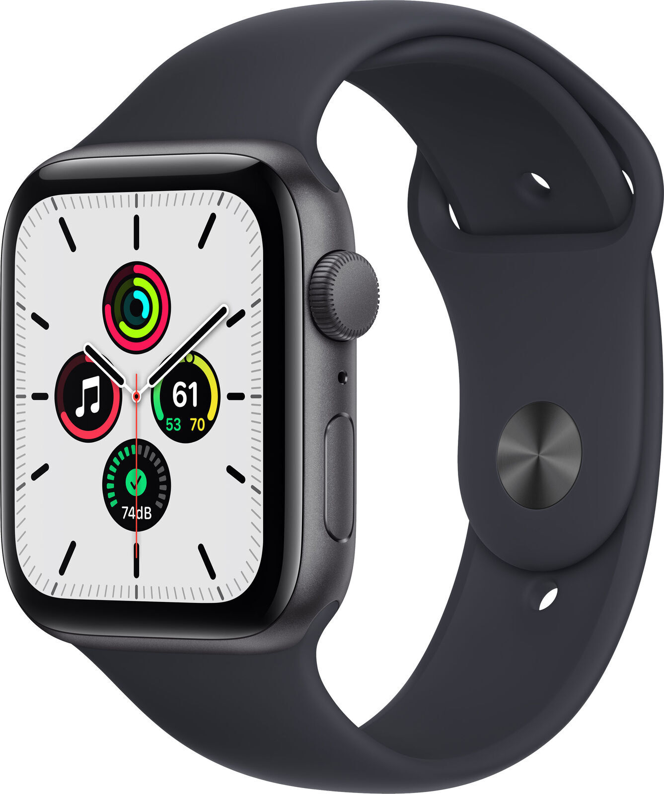 Apple Watch SE (1st Generation) 44mm Space Gray Aluminum Case with Midnight…